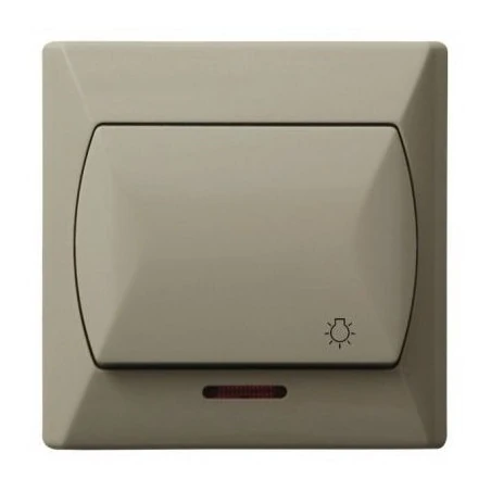 Wylaczniki-typu-swiatlo-zwierne - włącznik światło zwierne beżowy z podświetleniem łp-5as/01 akcent ospel 