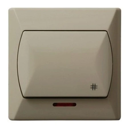 Wylaczniki-krzyzowe - łącznik krzyżowy beżowy z podświetleniem łp-4as/01 akcent ospel 