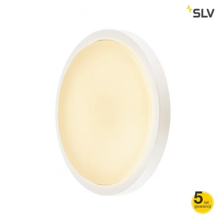 Plafony - lampa sufitowa led okrągła biała 22w 3000k 1430lm ip44 ainos 229971 slv 
