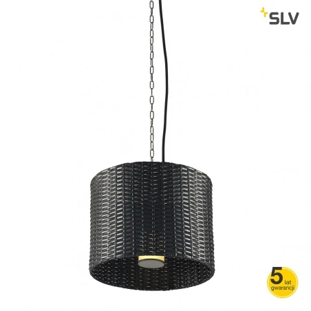 Lampy-ogrodowe-wiszace - wisząca lampa ogrodowa adegan manila okrągła antracyt max 24w slv 