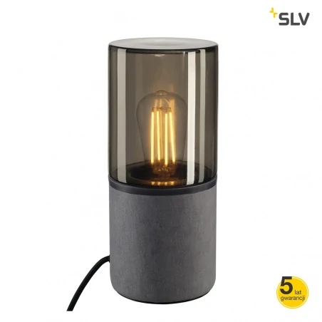 Lampy-ogrodowe-stojace - lampa na stół i biurko szara e27 23w ip44 lisenne-o 231360 slv 