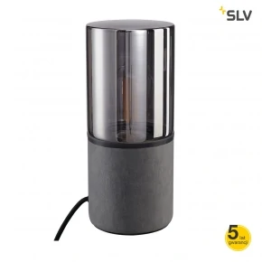 Lampy-ogrodowe-stojace - lampa na stół i biurko szara e27 23w ip44 lisenne-o 231360 slv 