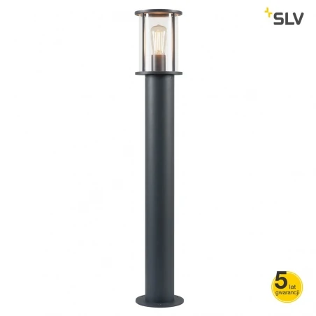 Lampy-ogrodowe-stojace - stojąca lampa ogrodowa photonia a60 antracyt szkło slv 