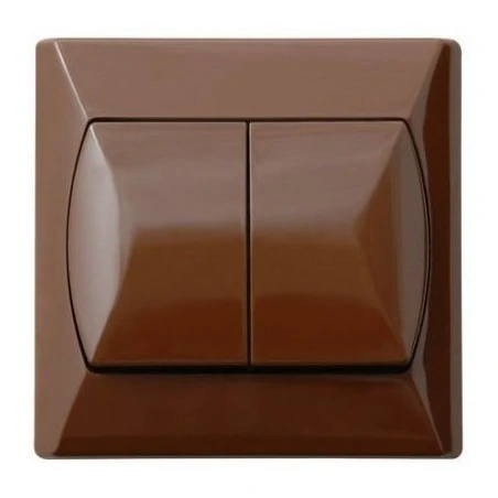 Wylaczniki-podwojne - włącznik podwójny brązowy łp-2a/24 akcent ospel 