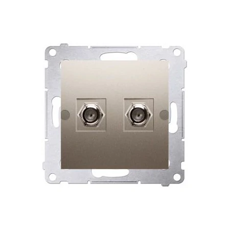 Gniazda-antenowe - gniazdo antenowe typu „f” podwójne zlote asf2.01/44 simon 54 kontakt-simon 