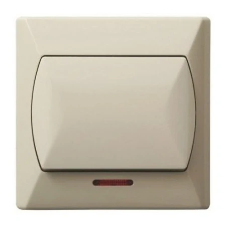 Wylaczniki-jednobiegunowe - włącznik jednobiegunowy z podświetleniem beżowy łp-1as/01 akcent ospel 