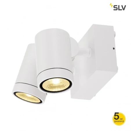 Kinkiety-ogrodowe - zewnętrzna oprawa z podwójny źródłem światła helia biała 2x8w led 3000k slv 