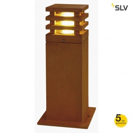 Slupki-ogrodowe - lampa zewnętrzna stojąca led do ogrodu rdzawa rusty 40 led square corten 233427 slv 
