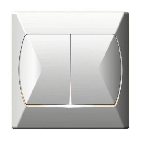 Wylaczniki-schodowe - włącznik schodowy podwójny biały z podświetleniem pomarańczowym łp-10as/00 akcent ospel 