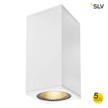 Kinkiety-ogrodowe - kinkiet zewnętrzny biały led big theo wall 3000k g-d w-h-d 13-27.5-13.5 cm slv 