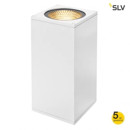 Kinkiety-ogrodowe - kinkiet zewnętrzny biały led big theo wall 3000k g-d w-h-d 13-27.5-13.5 cm slv 