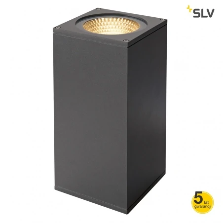 Kinkiety-ogrodowe - kinkiet zewnętrzny led z ciepłym światłem antracyt 42w 3000k ip44 big theo wall 234505 slv 