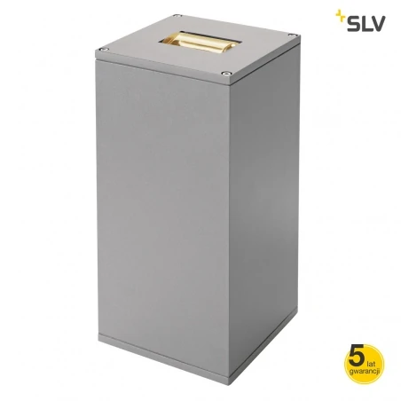 Kinkiety-ogrodowe - dekoracyjny kinkiet zewnętrzny led srebrno-szary big theo wall 3000k g-d w-h-d 13-29-13.5 cm slv 