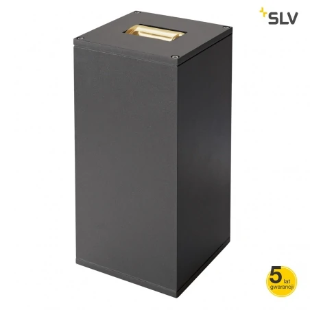 Kinkiety-ogrodowe - dekoracyjny kinkiet zewnętrzny antracyt led big theo wall 3000k, g-d w-h-d 13-29-13.5 cm slv 