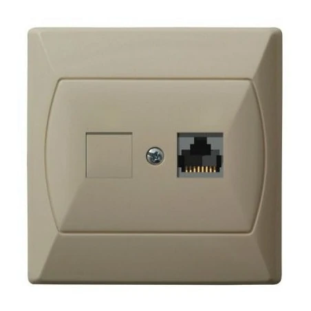 Gniazda-komputerowe - gniazdo komputerowe rj45 podwójne 5e forex beżowe gpk-2a/f/01 akcent ospel 