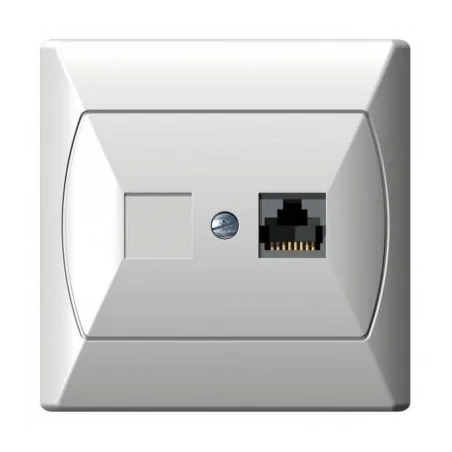 Gniazda-komputerowe - gniazdo komputerowe rj45 pojedyncze 5e białe gpk-1a/k/00 akcent ospel 