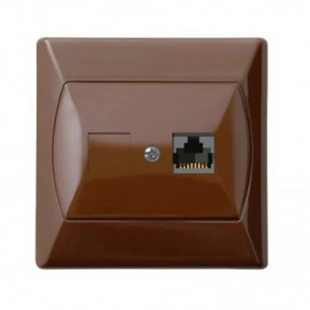 Gniazda-komputerowe - gniazdo komputerowe rj45 pojedyncze 5e brązowe gpk-1a/k/24 akcent ospel 