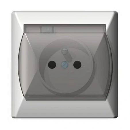 Gniazda-pojedyncze-podtynkowe - gniazdo bryzgoszczelne z uziemieniem białe ip44 gph-1az/00/d akcent ospel 