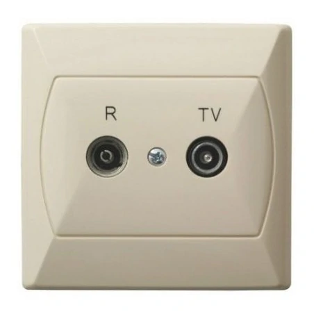 Gniazda-antenowe - gniazdo antenowe rtv końcowe beżowe 2,5-3db gpa-ak/01 akcent ospel 