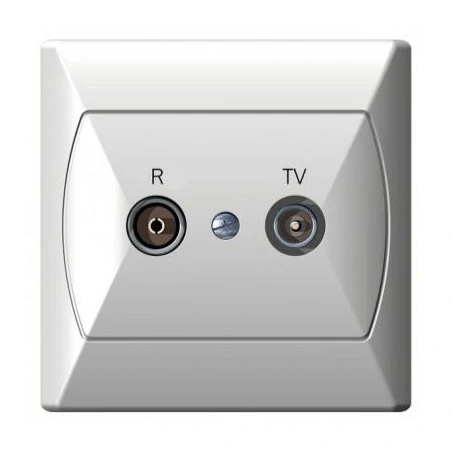 Gniazda-antenowe - gniazdo rtv przelotowe biały 10db gpa-10ap/00 akcent ospel 