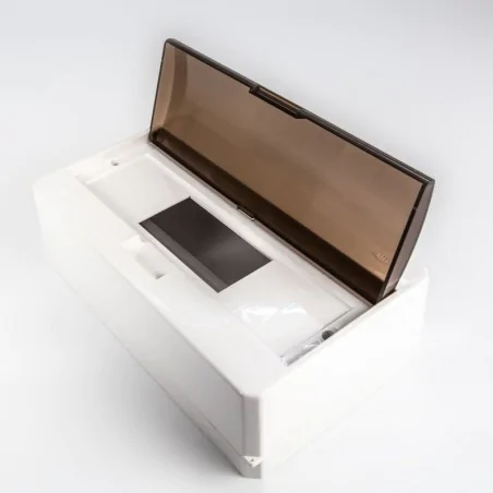 Skrzynki-elektryczne - skrzynka rozdzielcza biała z klapką na bezpieczniki 12 modułów s-12/k plastrol 