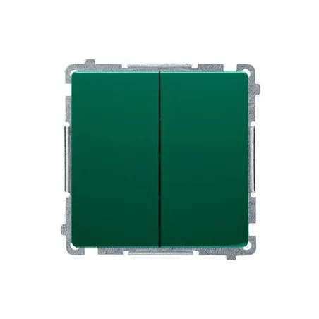 Wylaczniki-podwojne - włącznik podwójny świecznikowy zielony bmw5.01/33 simon basic kontakt-simon 