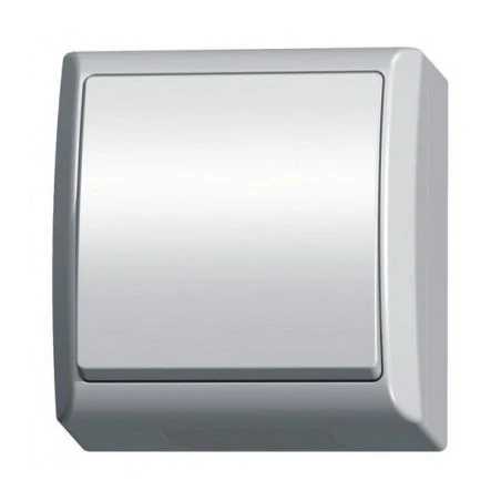 Wylaczniki-jednobiegunowe - włącznik światła natynkowy biały łnh-1h/00 ip44 fala ospel 