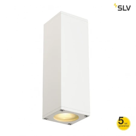 Kinkiety-do-salonu - nowoczesny kinkiet ścienny świecący góra dół theo g-d qpar51 biały max. 2x50w slv 