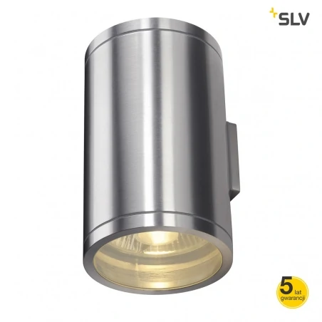 Kinkiety-ogrodowe - dekoracyjny kinkiet ogrodowy rox wall out g-d qpar11 alu max 2x50w ip44 slv 