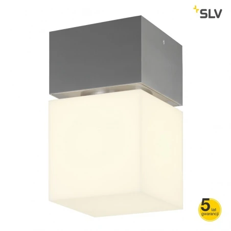 Oprawy-sufitowe - lampa sufitowa zewnętrzna square ceiling e27 alu max 20w ip44 slv 
