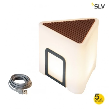 Lampki-biurkowe - przenośna lampa stołowa led biała 3000k 200lm 3,2w kenga 17 1000400 slv 