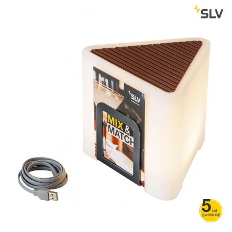 Lampki-biurkowe - przenośna lampa stołowa led biała 3000k 200lm 3,2w kenga 17 1000400 slv 