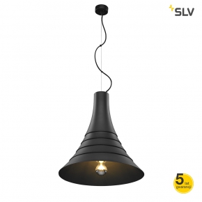 Lampy-sufitowe - wisząca lampa sufitowa nad stół bato 45 e27 czarna slv