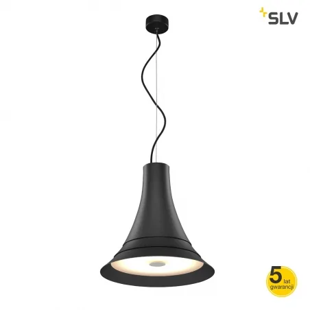 Lampy-sufitowe - lampa wisząca sufitowa czarna 21w 2700k 1300lm bato 35 1000436 slv 