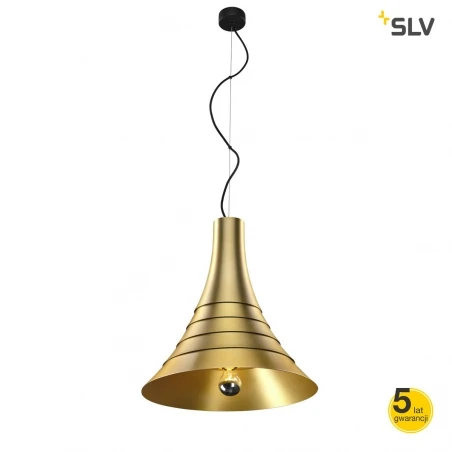 Lampy-sufitowe - elegancka lampa wisząca mosiężne aluminium bato 45 slv 