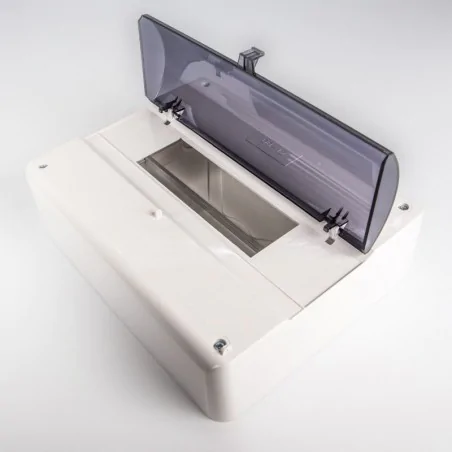 Skrzynki-elektryczne - rozdzielnica niskonapięciowa biała 12 modułowa z uziemieniem i klapką ob-12zzk karlik 