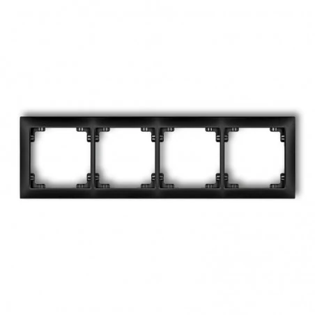 Ramki-poczworne - poczwórna ramka czarna matowa 12drso-4 deco soft karlik 