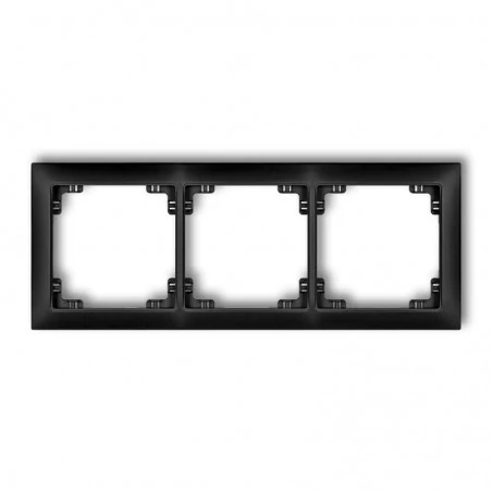 Ramki-potrojne - potrójna czarna matowa ramka 12drso-3 deco soft karlik 