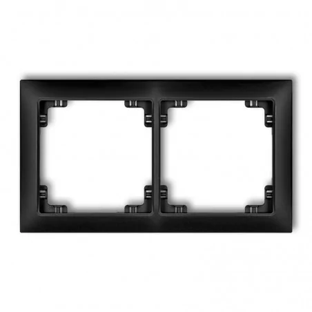 Ramki-podwojne - czarna matowa podwójna ramka 12drso-2 deco soft karlik 