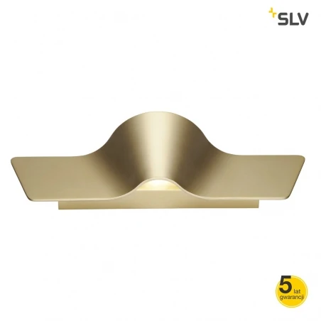 Kinkiety-do-salonu - dekoracyjny kinkiet wave 40 led mosiądz 2000k0k dim to warm slv 