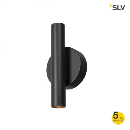 Kinkiety - kinkiet ścienny góra dół czarny 3000k 320lm 10w karpo led 1000675 slv 