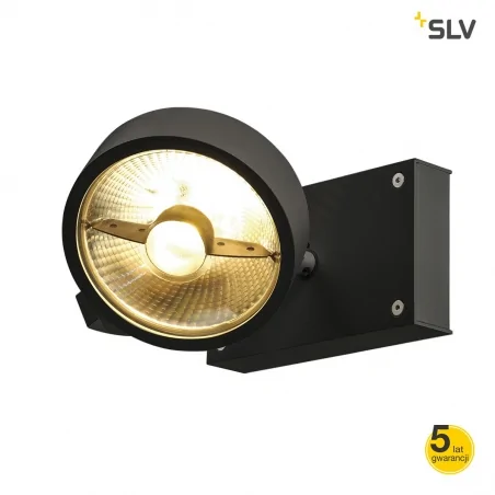 Kinkiety-do-salonu - oprawa ścienno-sufitowa czarna kalu 1 qpar111 max. 75w slv 