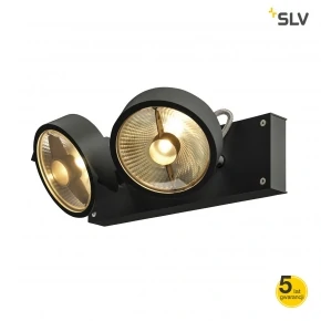 Kinkiety - lampa ścienno-sufitowa kalu 2 qpar111 czarna max 75w slv 