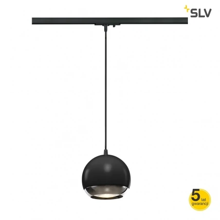 Lampy-sufitowe - lampa wisząca do szynoprzewodu 1-fazowa czarny chrom light eye 150 qpar111 slv 