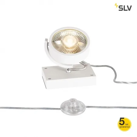 Lampy-stojace - dekoracyjna lampa podłogowa kalu qpar111 1 floor biała max 75w slv 