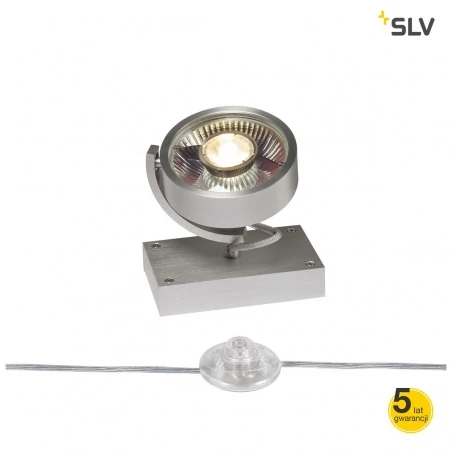 Lampy-stojace - lampa podłogowa srebrnoszara max 75w kalu qpar111 1 floor slv 