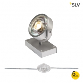 Lampy-stojace - lampa podłogowa srebrnoszara max 75w kalu qpar111 1 floor slv 