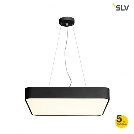 Lampy-sufitowe - wisząca lampa sufitowa czarny kwadrat medo 60 square led sufitowa 1-10v, 3000k slv 