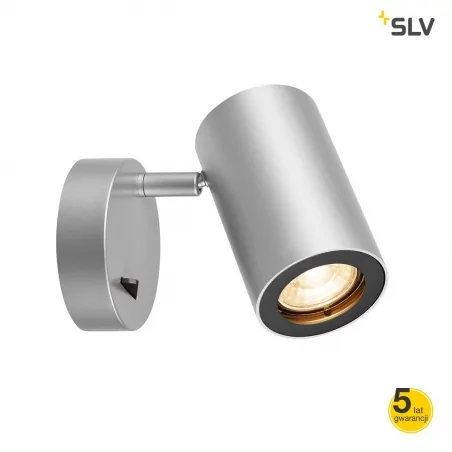 Kinkiety-do-salonu - kinkiet enola_b qpar51 srebrno-szaro-czarny max 50w slv 