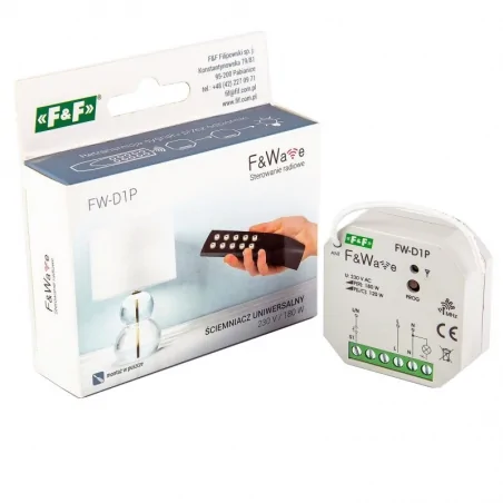 Sterowniki-i-odbiorniki - ściemniacz uniwersalny radiowy 230v 180w fw-d1p f&f 